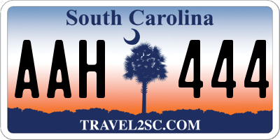 SC license plate AAH444