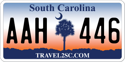 SC license plate AAH446