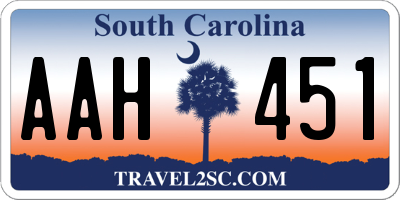 SC license plate AAH451