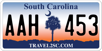 SC license plate AAH453