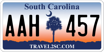 SC license plate AAH457