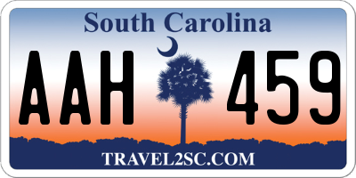 SC license plate AAH459