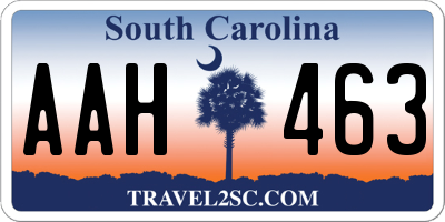 SC license plate AAH463