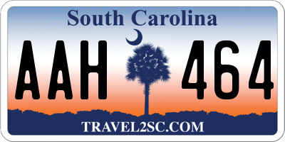 SC license plate AAH464