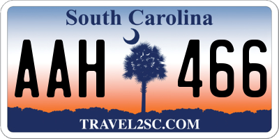 SC license plate AAH466