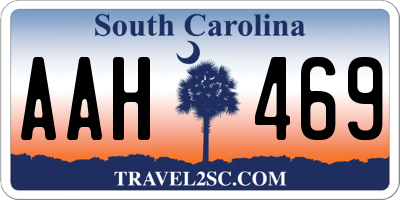 SC license plate AAH469