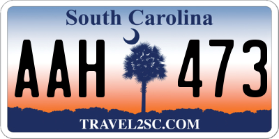 SC license plate AAH473