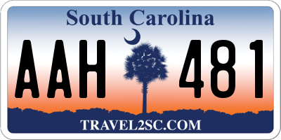 SC license plate AAH481