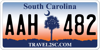 SC license plate AAH482