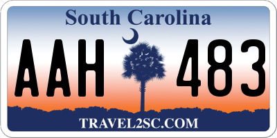 SC license plate AAH483