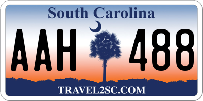 SC license plate AAH488