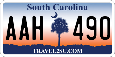 SC license plate AAH490