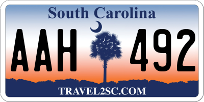 SC license plate AAH492