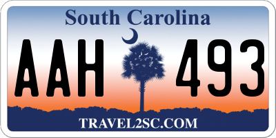 SC license plate AAH493