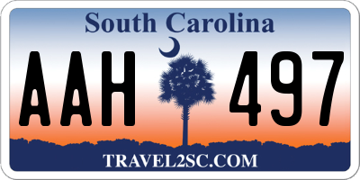 SC license plate AAH497