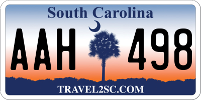 SC license plate AAH498