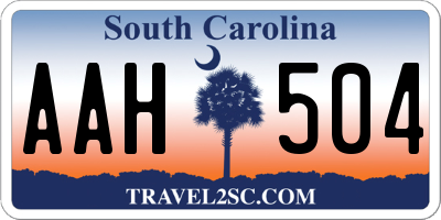 SC license plate AAH504