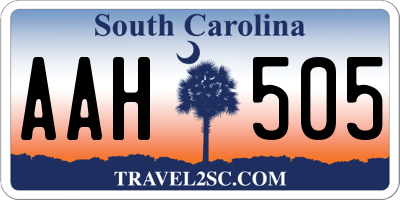 SC license plate AAH505