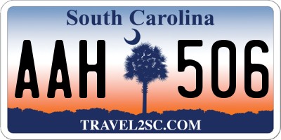 SC license plate AAH506