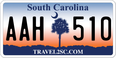 SC license plate AAH510