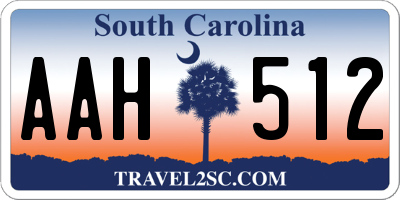 SC license plate AAH512