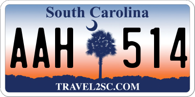 SC license plate AAH514