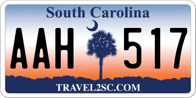 SC license plate AAH517