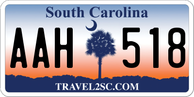 SC license plate AAH518