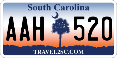 SC license plate AAH520