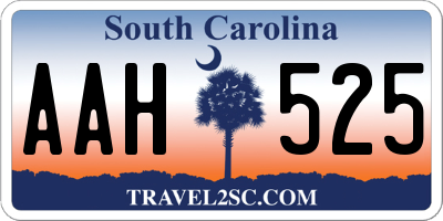 SC license plate AAH525