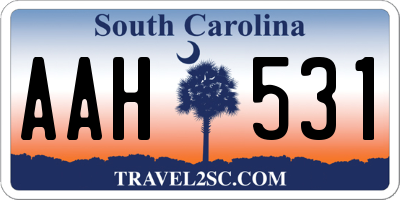 SC license plate AAH531