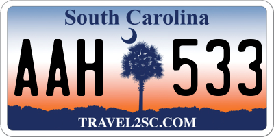 SC license plate AAH533