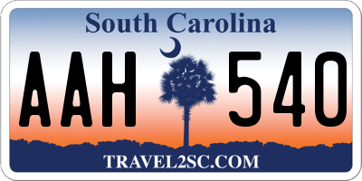 SC license plate AAH540