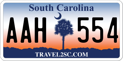 SC license plate AAH554