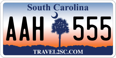 SC license plate AAH555