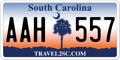 SC license plate AAH557