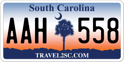 SC license plate AAH558