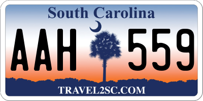 SC license plate AAH559