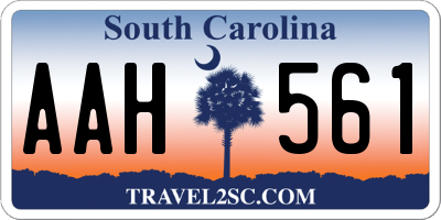 SC license plate AAH561