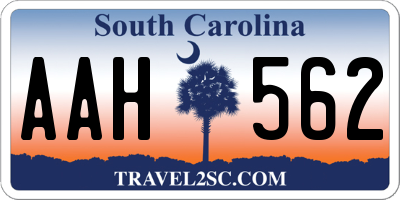 SC license plate AAH562