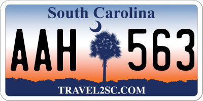 SC license plate AAH563