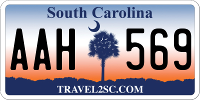 SC license plate AAH569