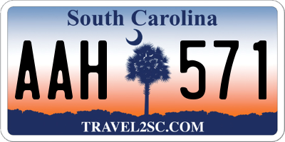 SC license plate AAH571