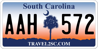 SC license plate AAH572