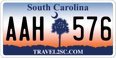 SC license plate AAH576