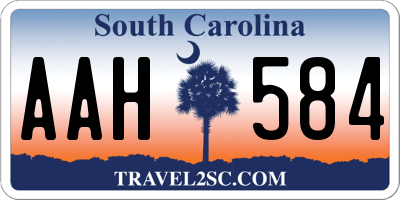 SC license plate AAH584