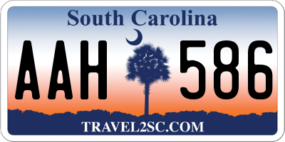 SC license plate AAH586