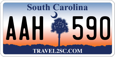 SC license plate AAH590