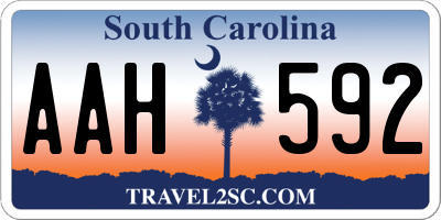 SC license plate AAH592