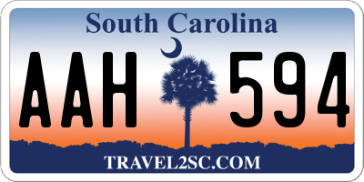 SC license plate AAH594